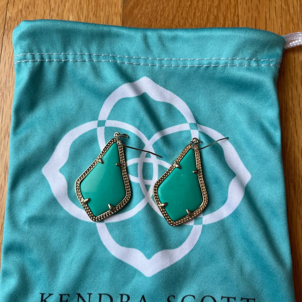 Kendra Scott Alex teal earrings